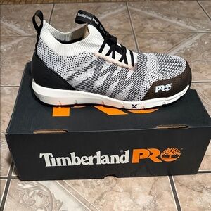 Timberland PRO Radius Knit Slip-On Sneakers - Black and Gray